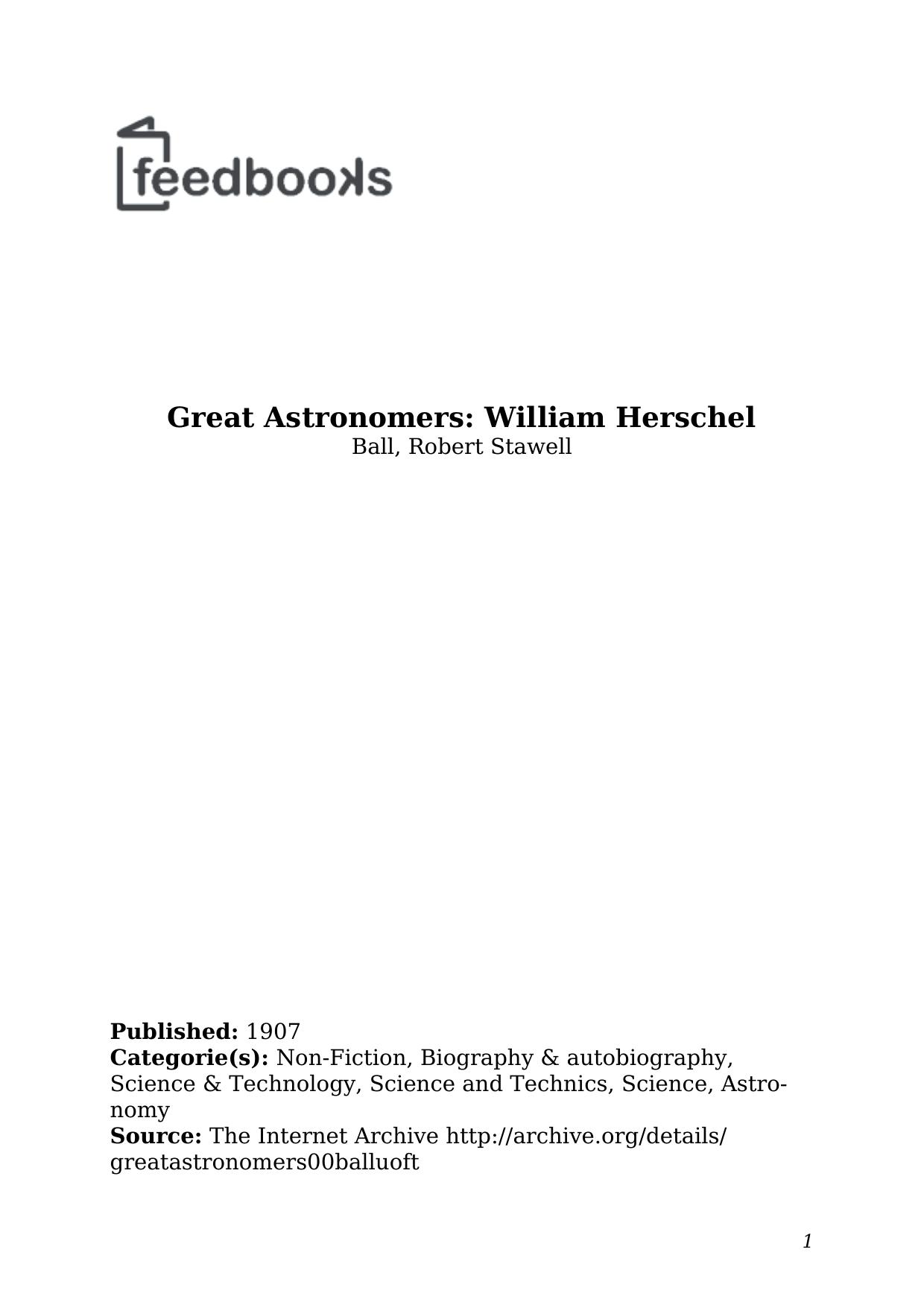 Great Astronomers: William Herschel